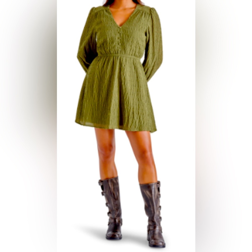 NWOT Steve Madden Cora Long Sleeve Dress
DUSTY OLIVE, Size Large